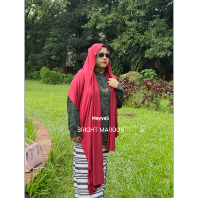 প্রিমিয়াম জার্সি ফেব্রিক্স হিজাব ( BRIGHT MAROON )